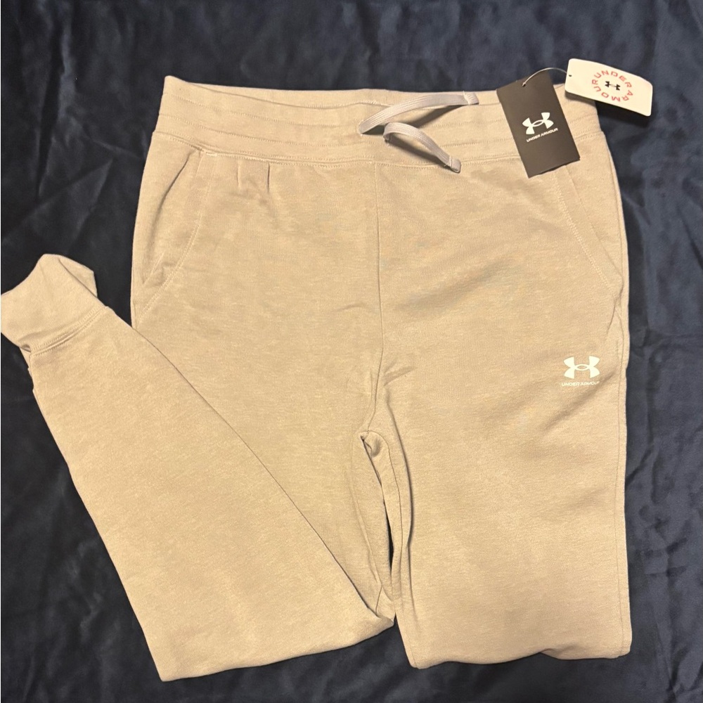 Under Armour  girl rival fleece LU Light Gray Joggers